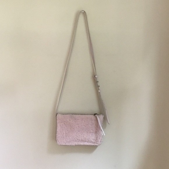 Madewell Avalon Pink Shearling Crossbody Bag - Picture 4 of 12
